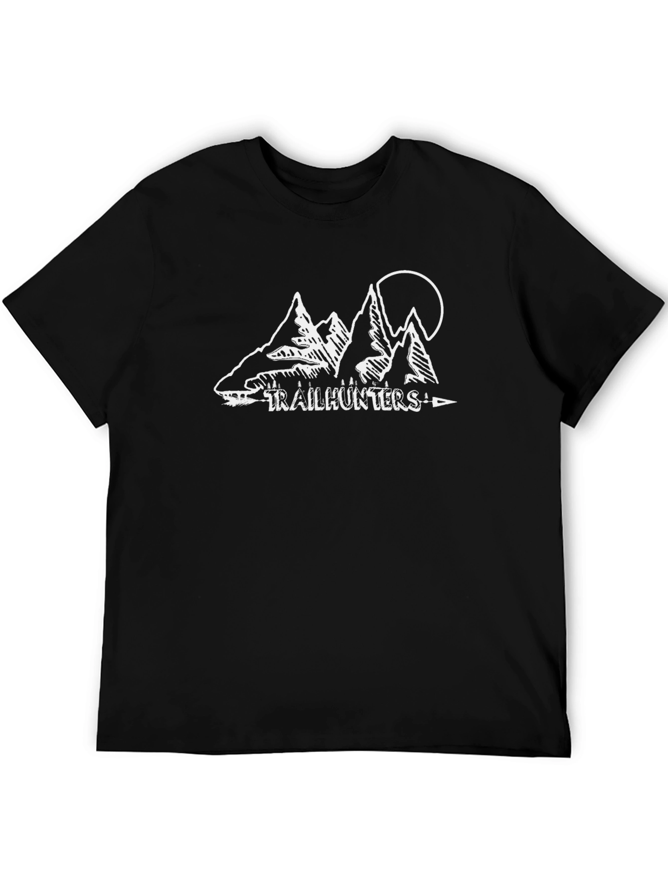 Trailhunters Black T-Shirt - Mountain Adventure Tee