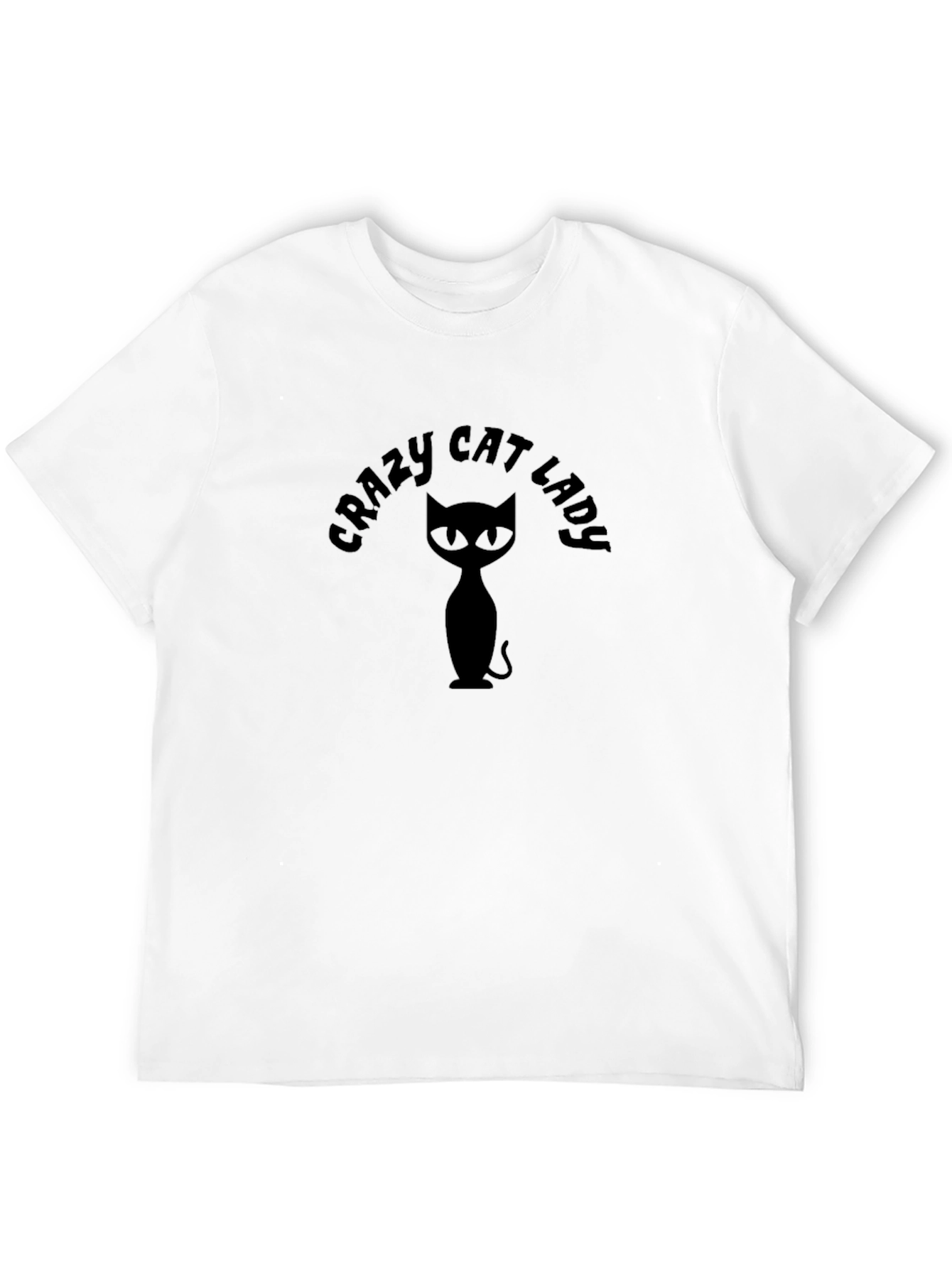 Crazy Cat Lady T-Shirt - Black Cat Graphic Tee