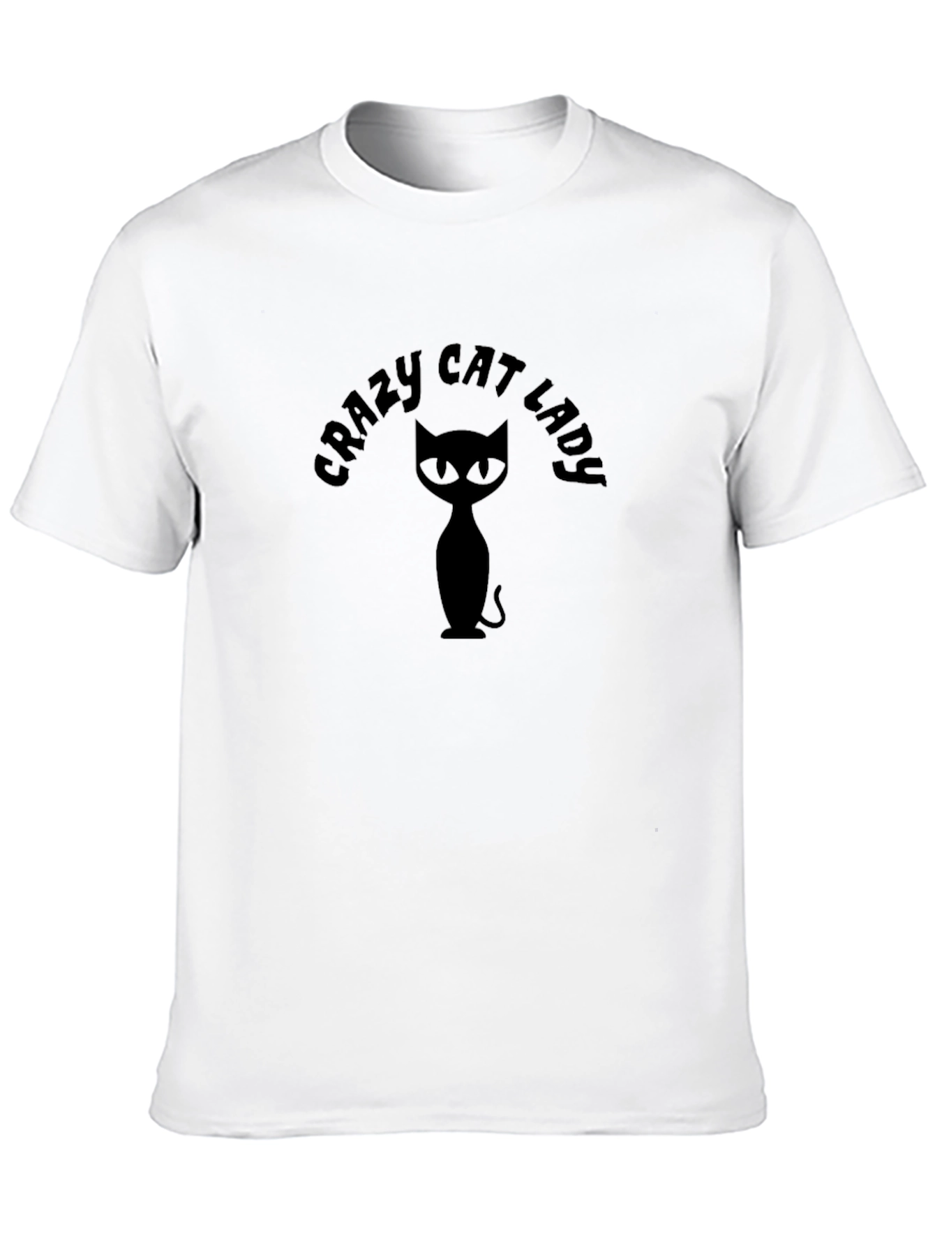 Crazy Cat Lady T-Shirt - Black Cat Graphic Tee
