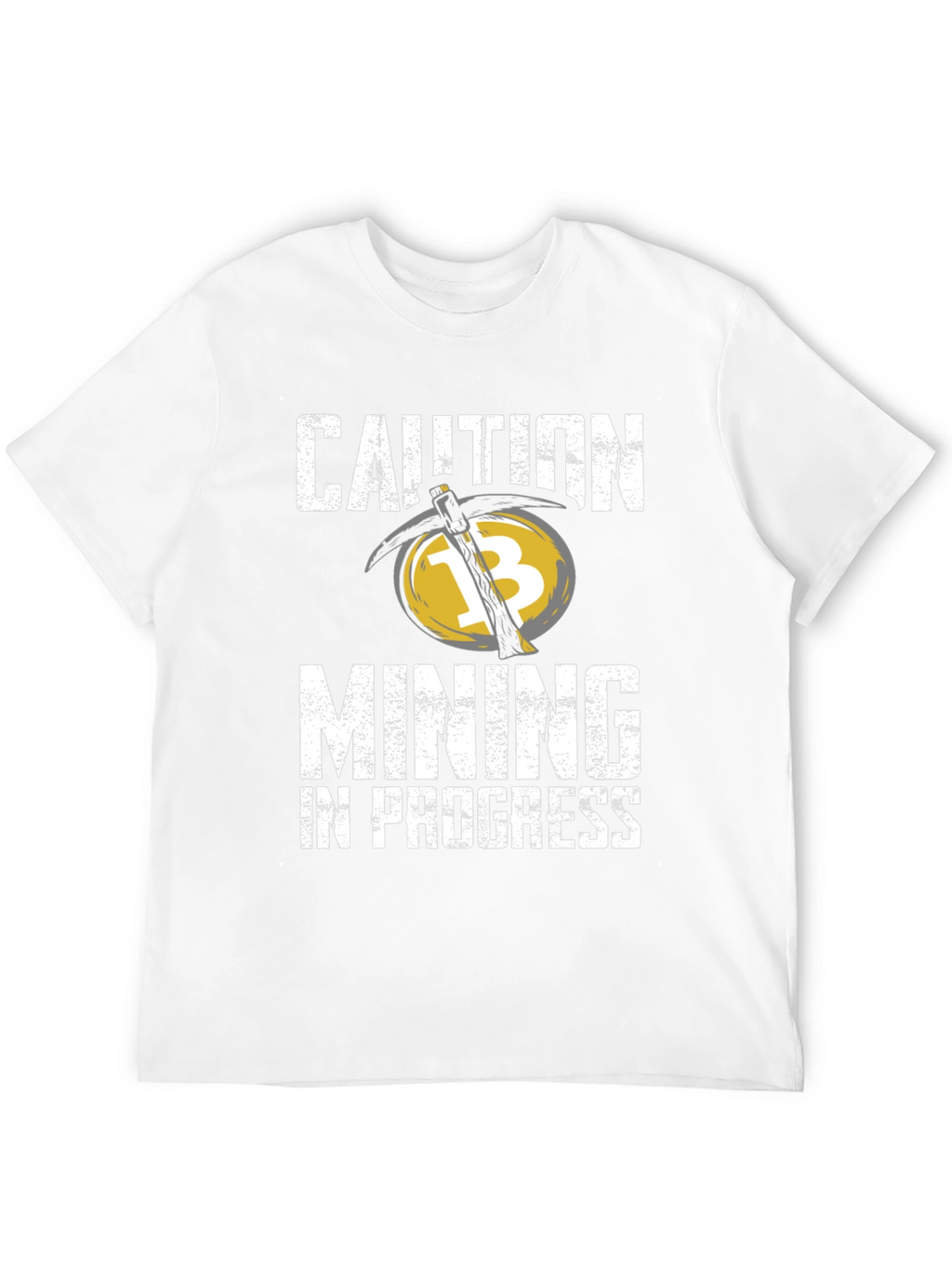 Caution Mining in Progress Black T-Shirt