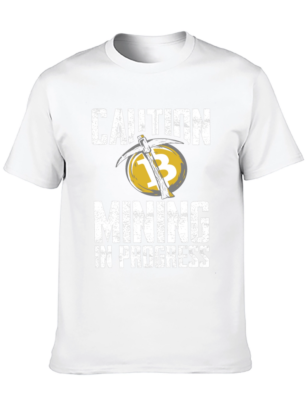 Caution Mining in Progress Black T-Shirt