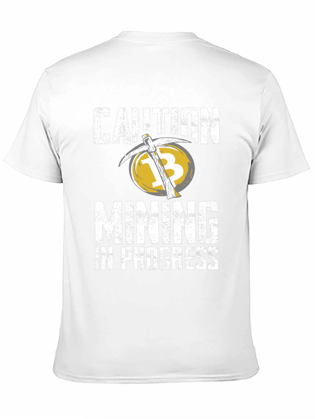 Caution Mining in Progress Black T-Shirt