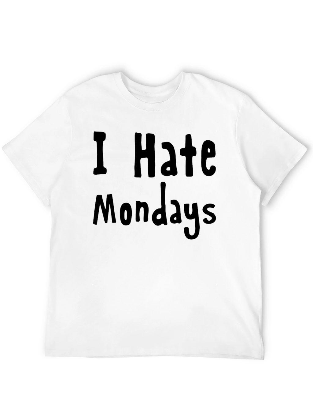 I Hate Mondays Graphic Tee - Black Cotton T-Shirt