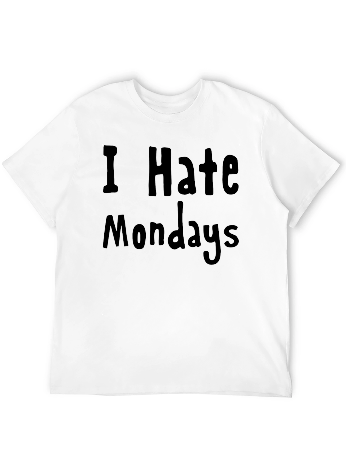I Hate Mondays Graphic Tee - Black Cotton T-Shirt