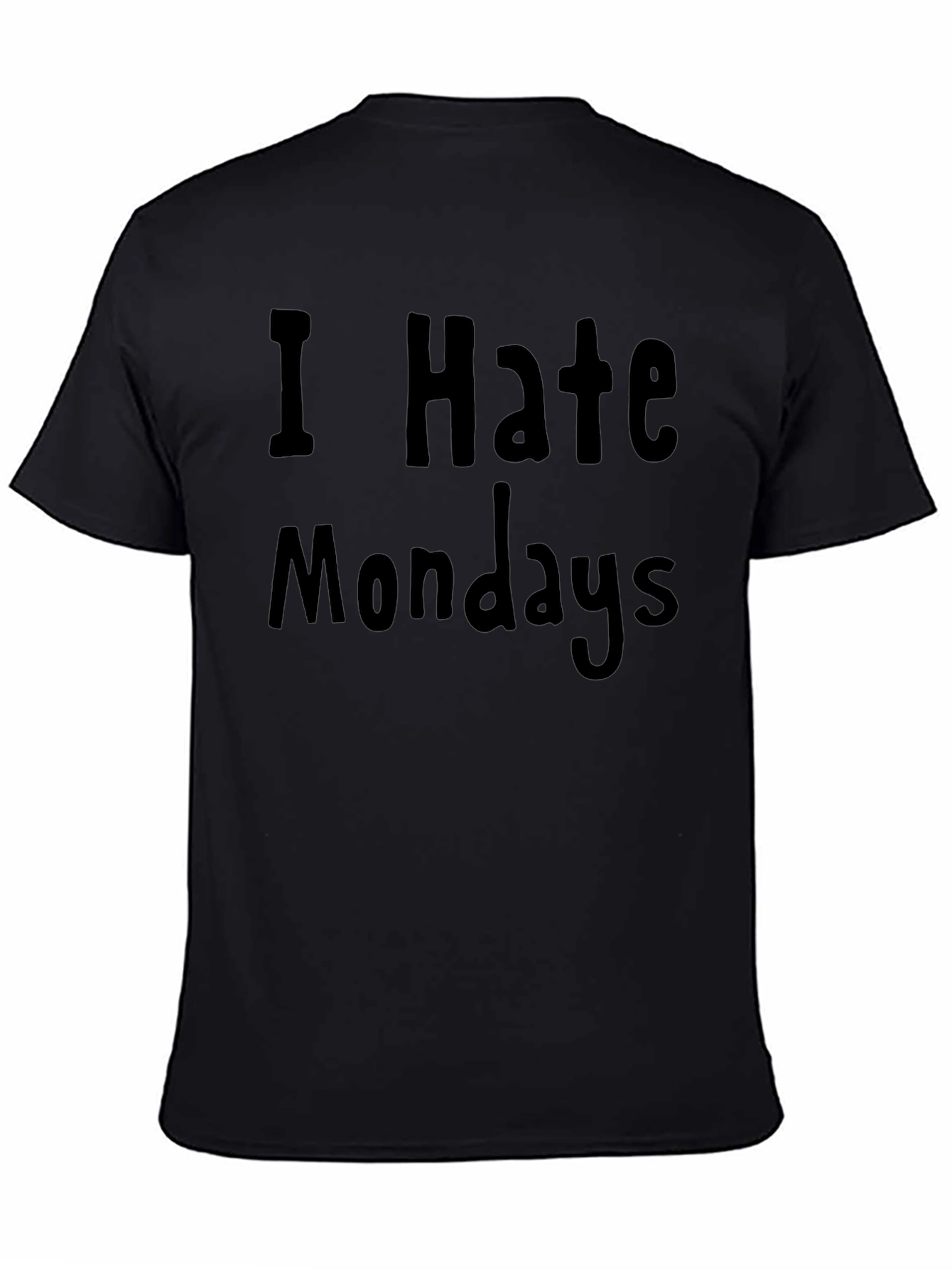 I Hate Mondays Graphic Tee - Black Cotton T-Shirt