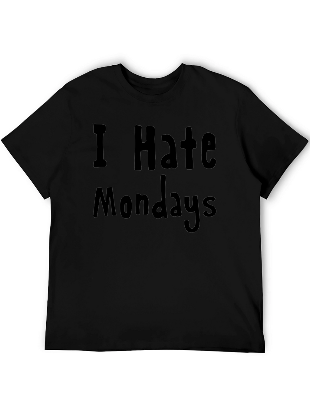 I Hate Mondays Graphic Tee - Black Cotton T-Shirt