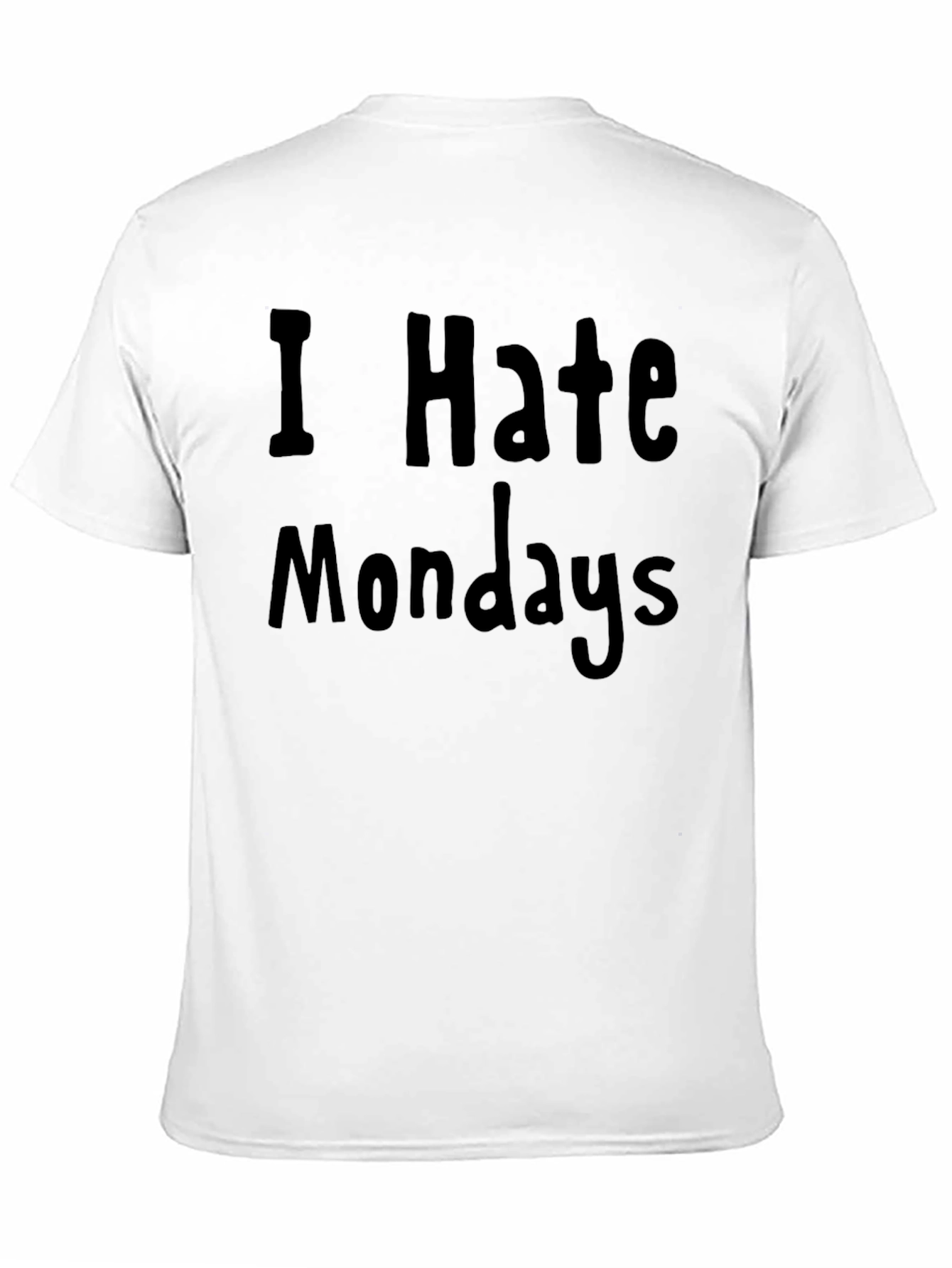 I Hate Mondays Graphic Tee - Black Cotton T-Shirt