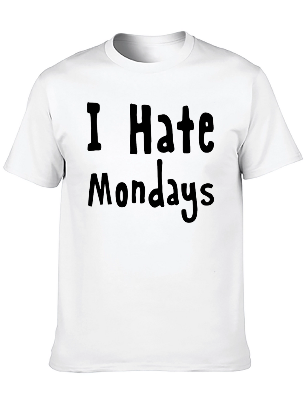 I Hate Mondays Graphic Tee - Black Cotton T-Shirt