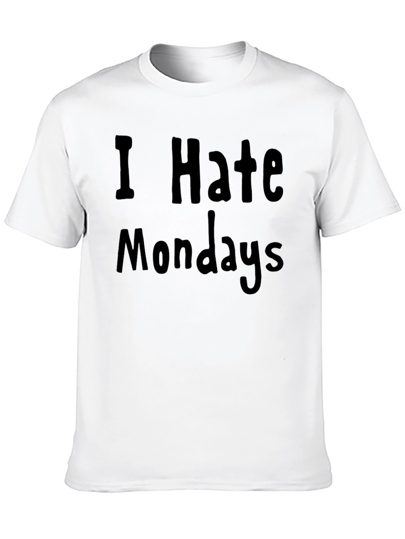 I Hate Mondays Graphic Tee - Black Cotton T-Shirt