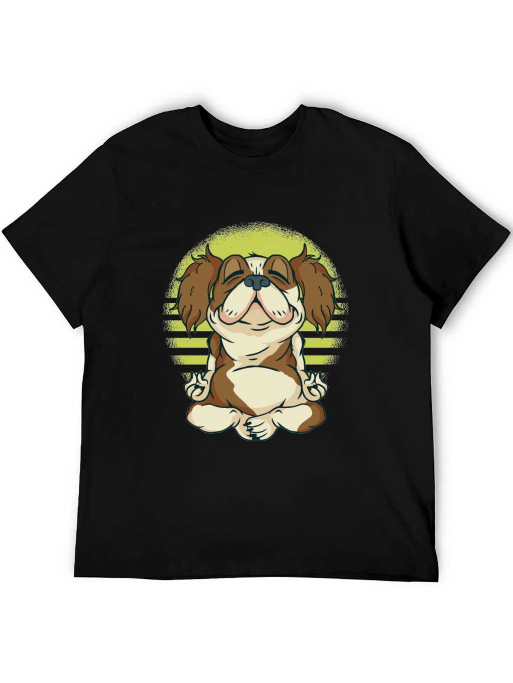 Zen Dog Tee: Meditating Canine Graphic T-Shirt