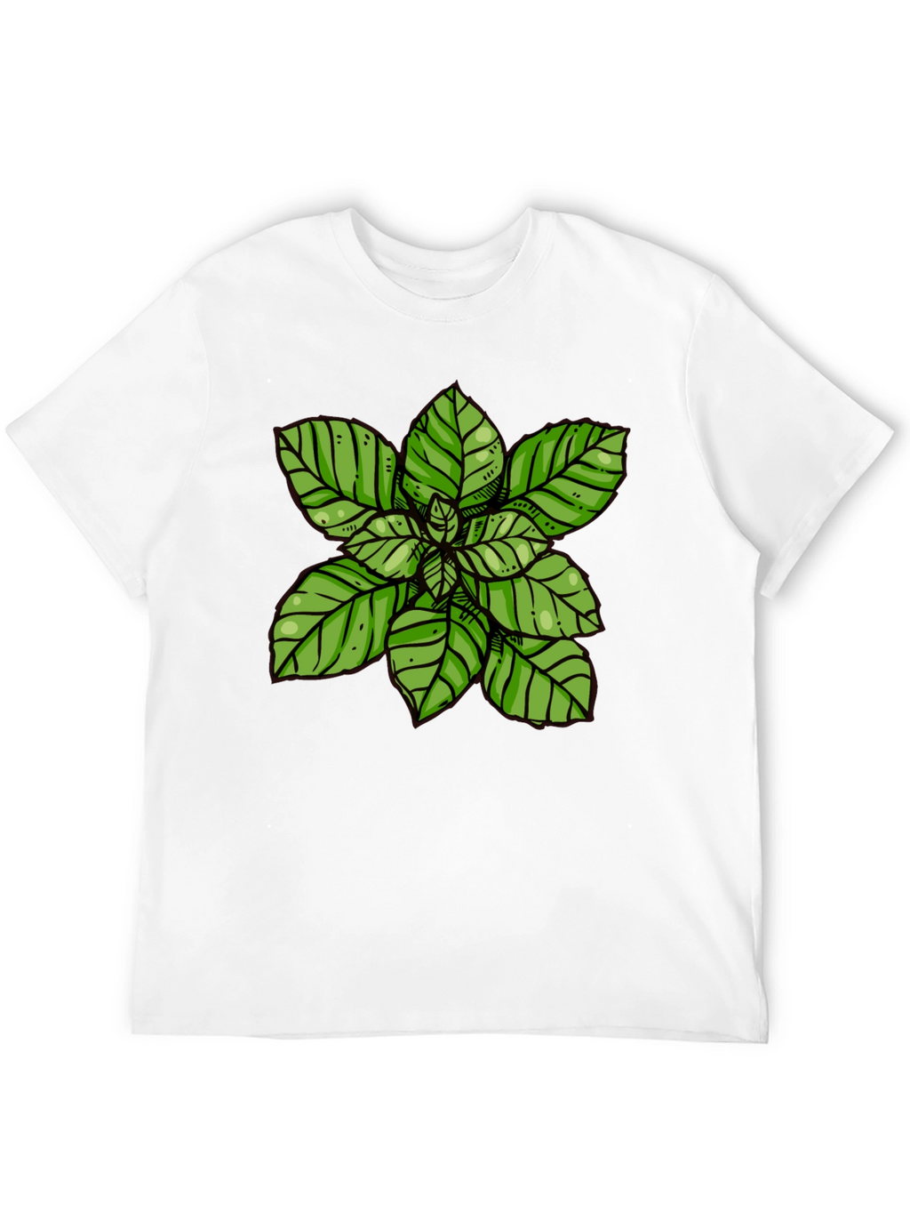 Basil Plant Graphic Tee - Black T-Shirt