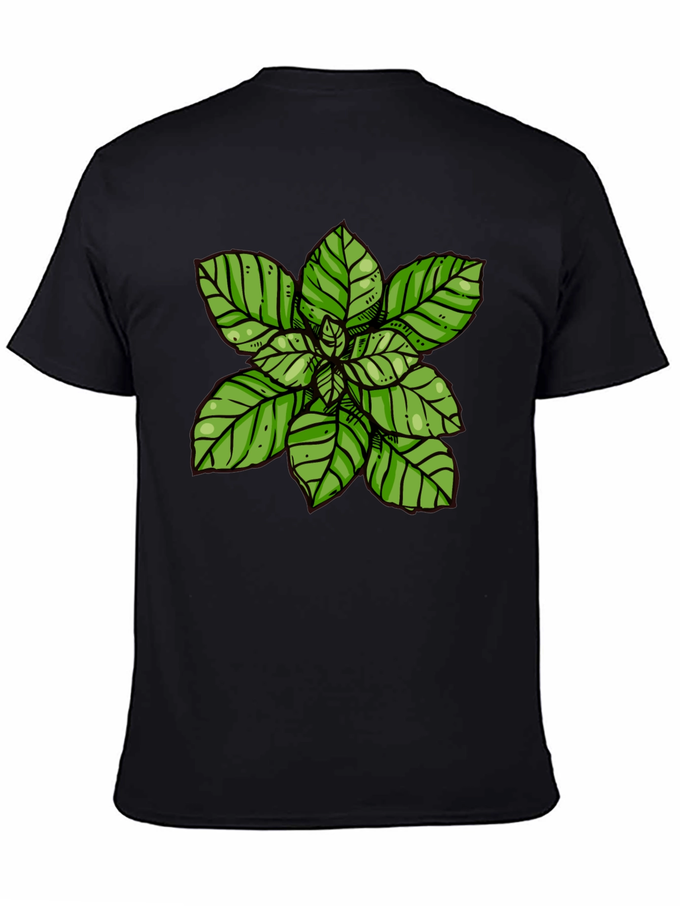 Basil Plant Graphic Tee - Black T-Shirt