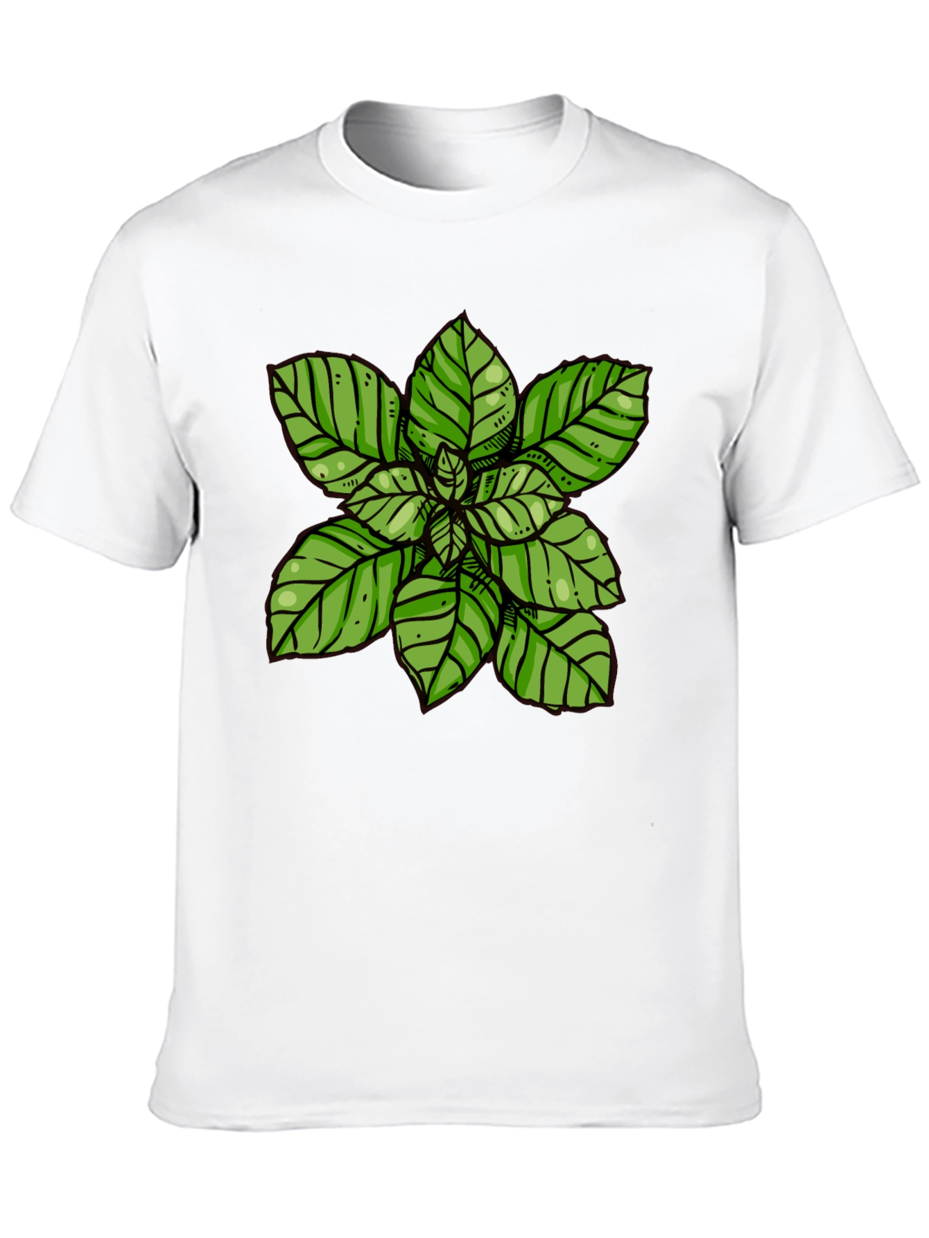 Basil Plant Graphic Tee - Black T-Shirt