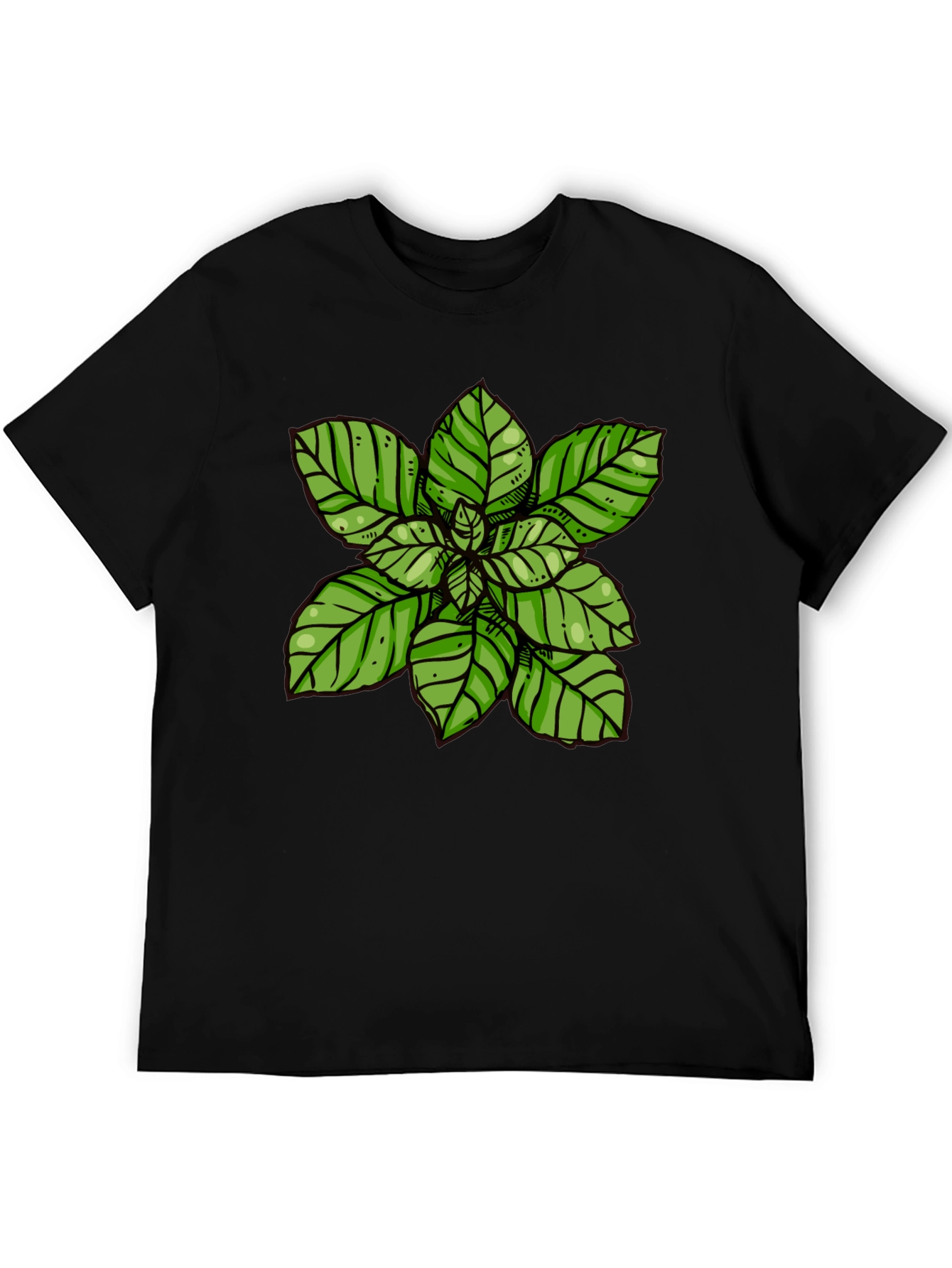 Basil Plant Graphic Tee - Black T-Shirt