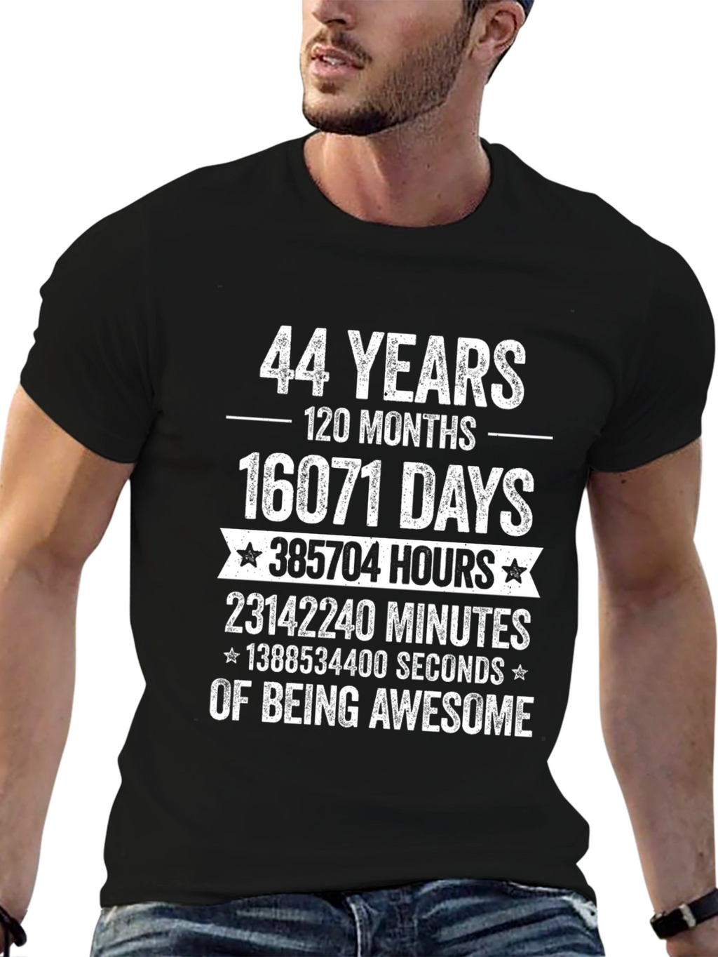 44 Years of Being Awesome Graphic T-Shirt