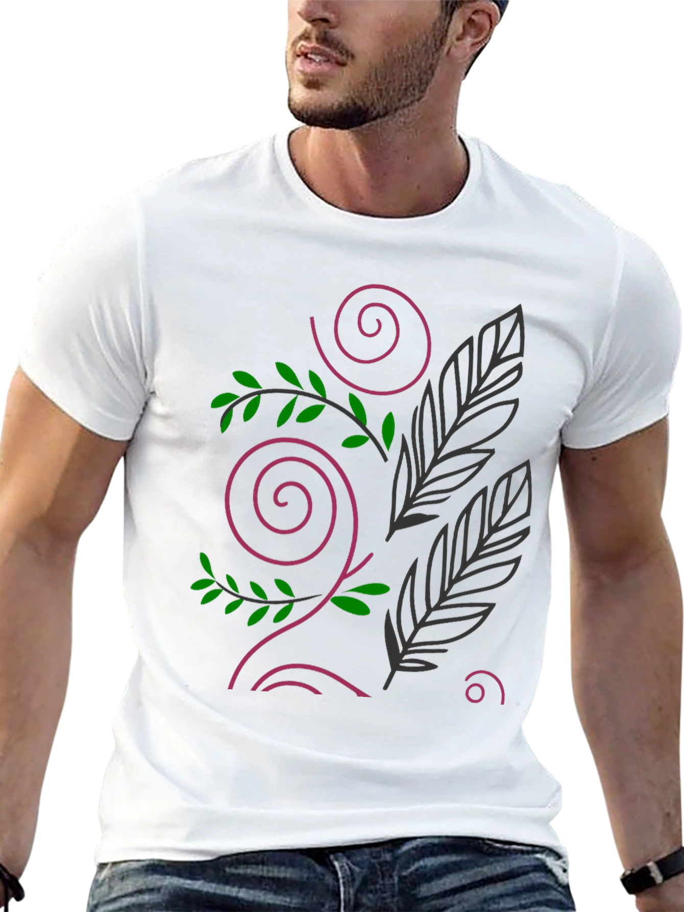 Nature Design Black T-Shirt
