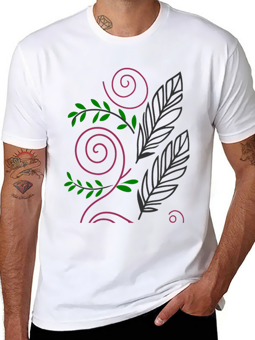 Nature Design Black T-Shirt
