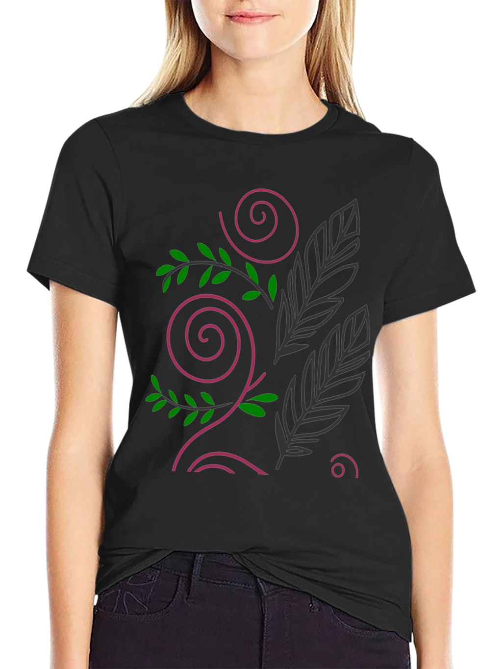 Nature Design Black T-Shirt