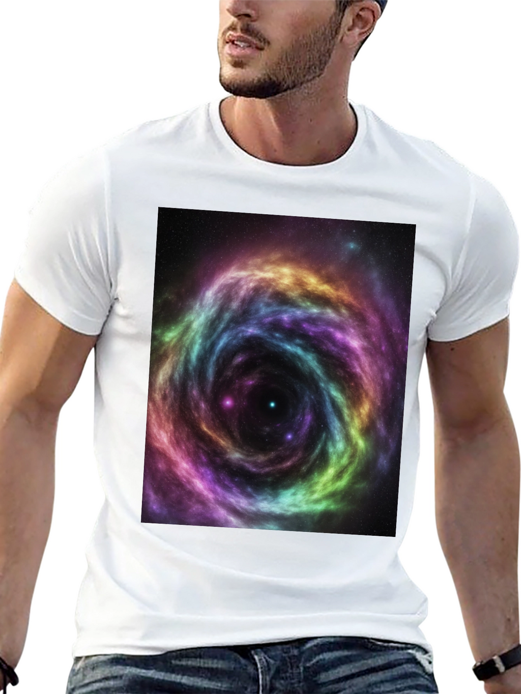 Galaxy Swirl Black T-Shirt