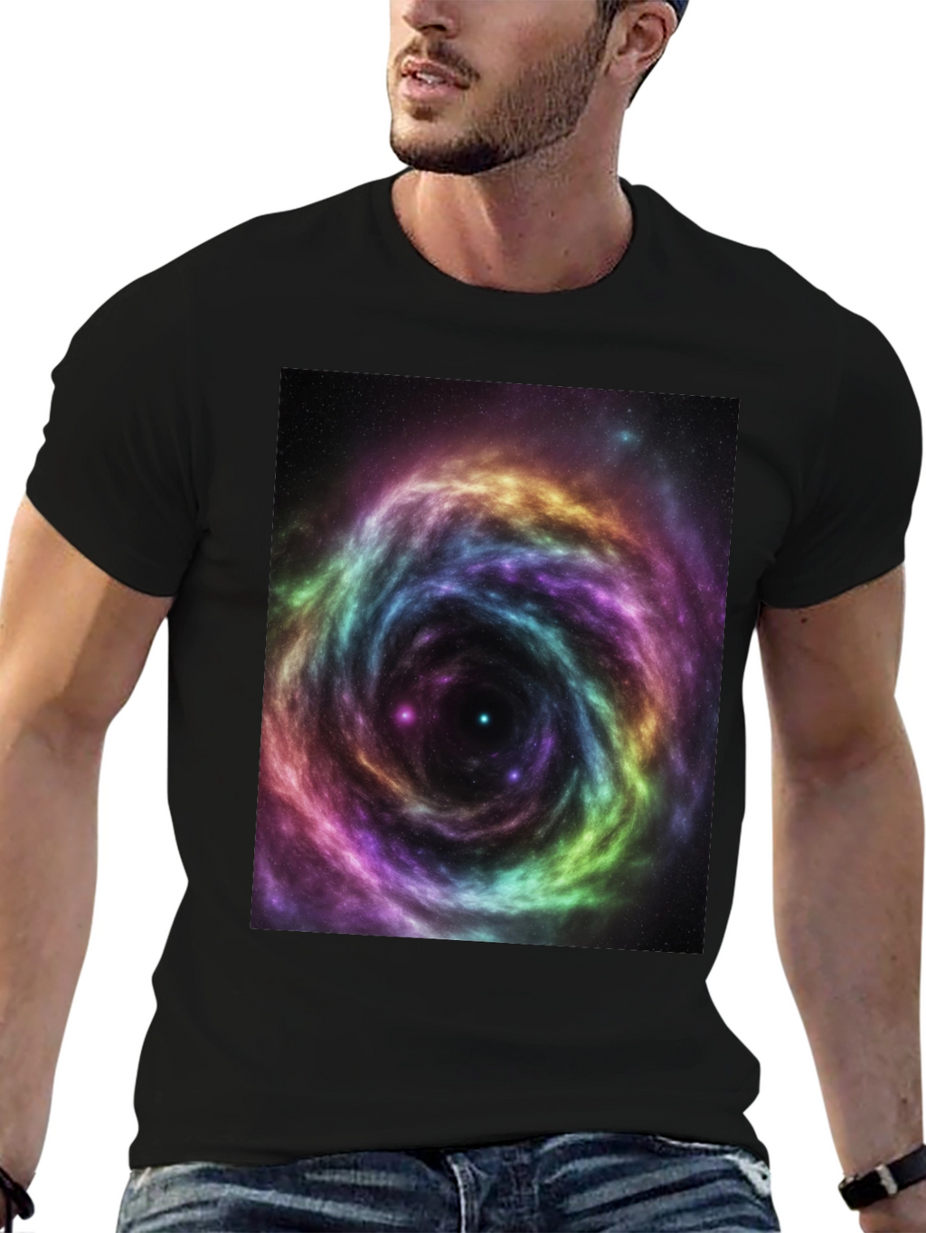 Galaxy Swirl Black T-Shirt