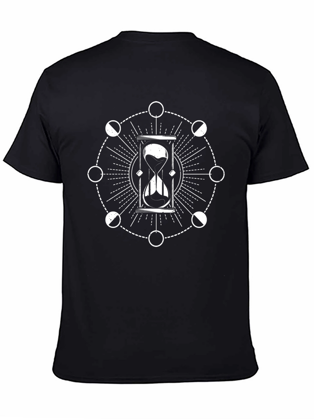 Hourglass Moon Phase Graphic Tee - Black