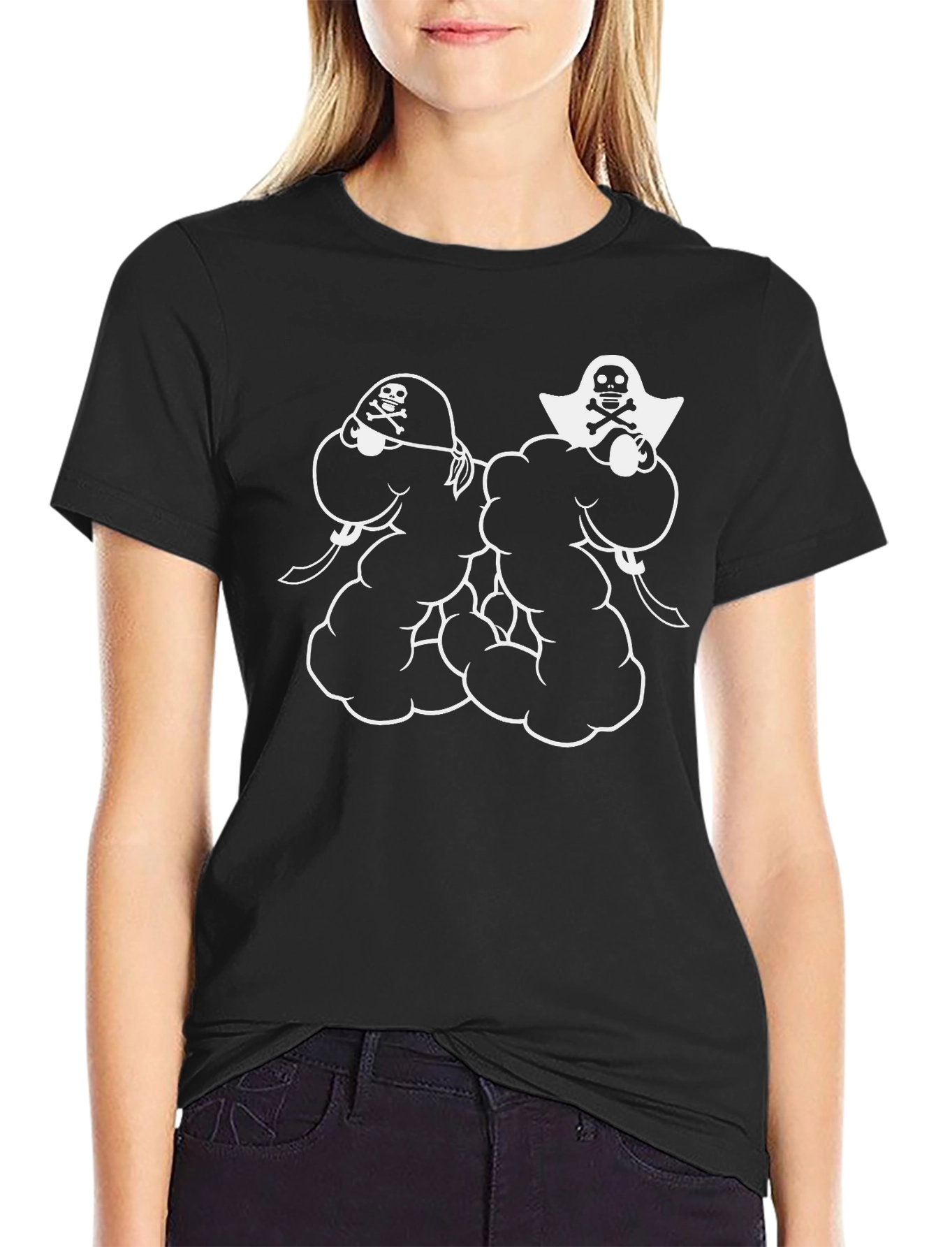 Pirate Skull Graphic Black T-Shirt