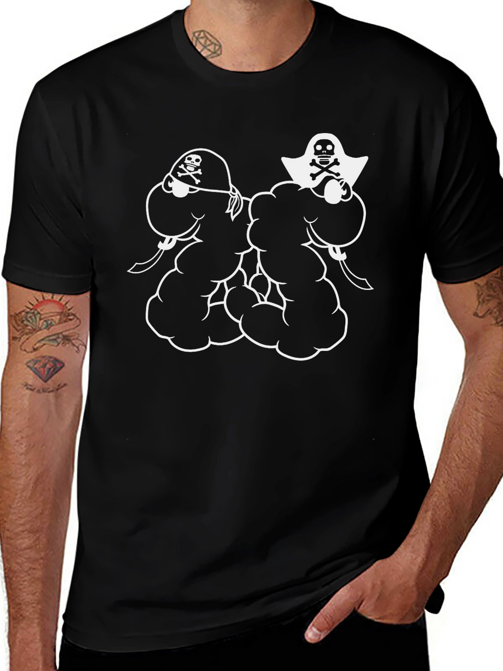 Pirate Skull Graphic Black T-Shirt