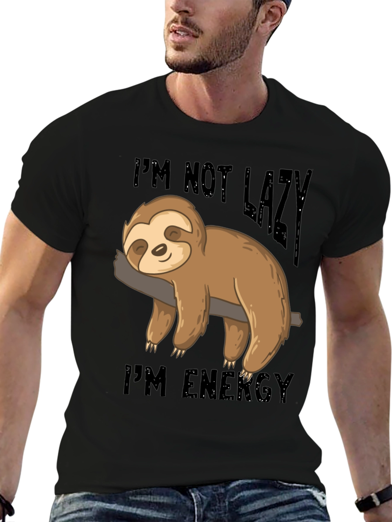 Lazy Sloth Energy T-Shirt - Comfortable Cotton Blend Tee