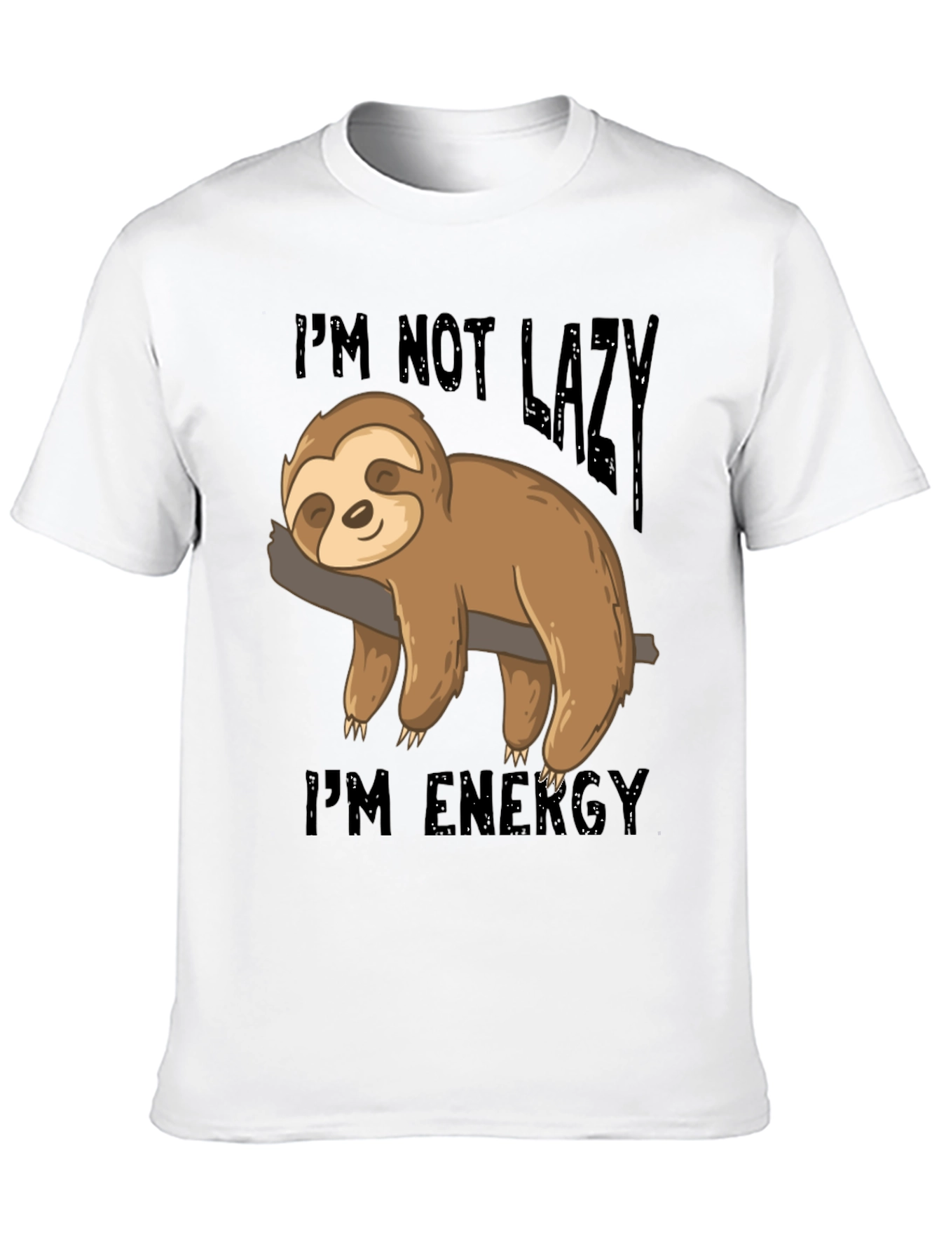 Lazy Sloth Energy T-Shirt - Comfortable Cotton Blend Tee