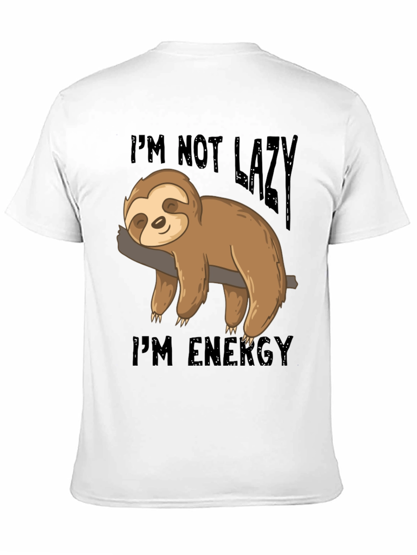 Lazy Sloth Energy T-Shirt - Comfortable Cotton Blend Tee