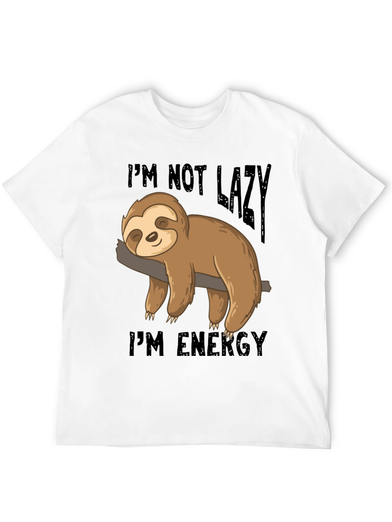 Lazy Sloth Energy T-Shirt - Comfortable Cotton Blend Tee