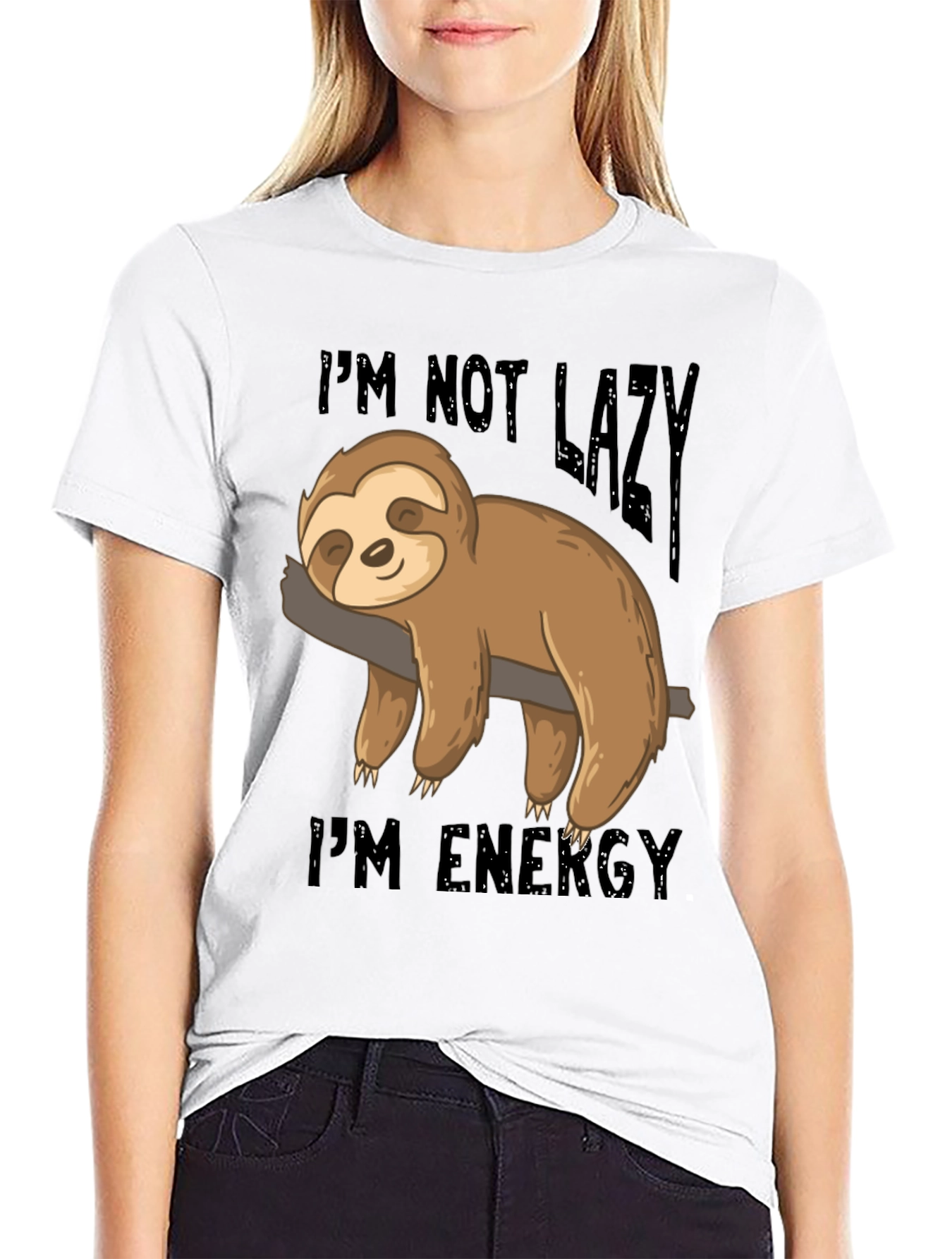 Lazy Sloth Energy T-Shirt - Comfortable Cotton Blend Tee