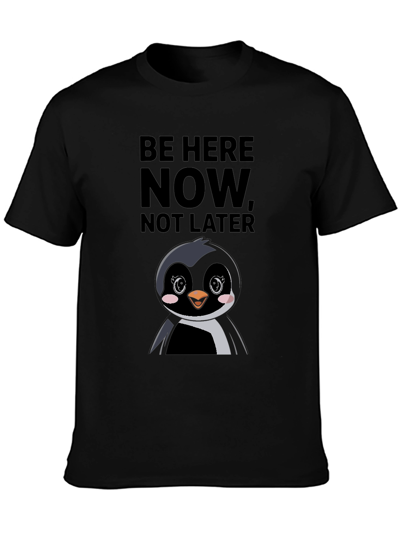 Be Here Now Penguin Graphic Tee