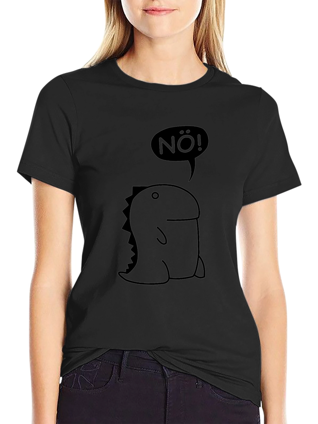 Nö! Dinosaur Graphic Black Tee