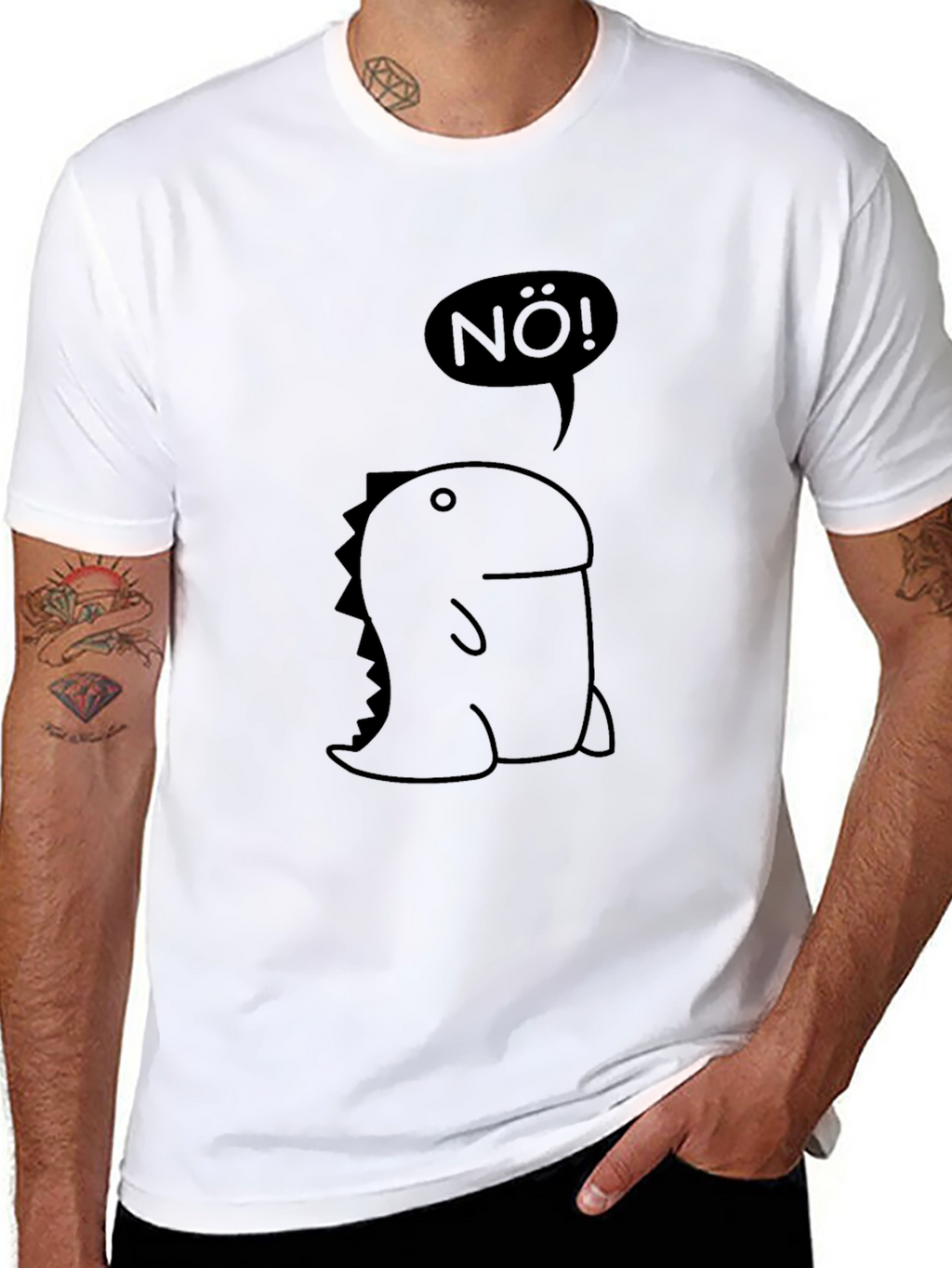 Nö! Dinosaur Graphic Black Tee