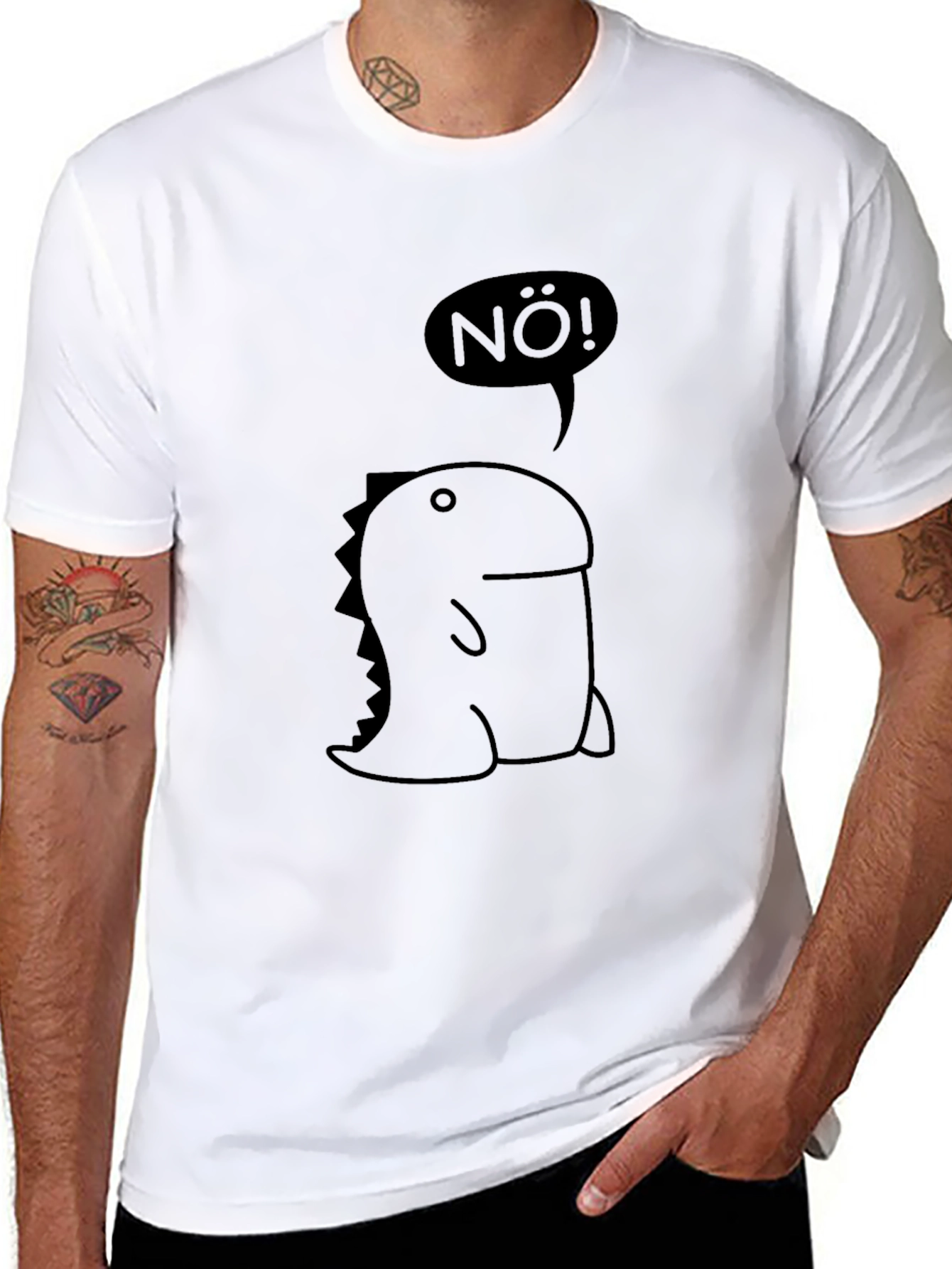 Nö! Dinosaur Graphic Black Tee