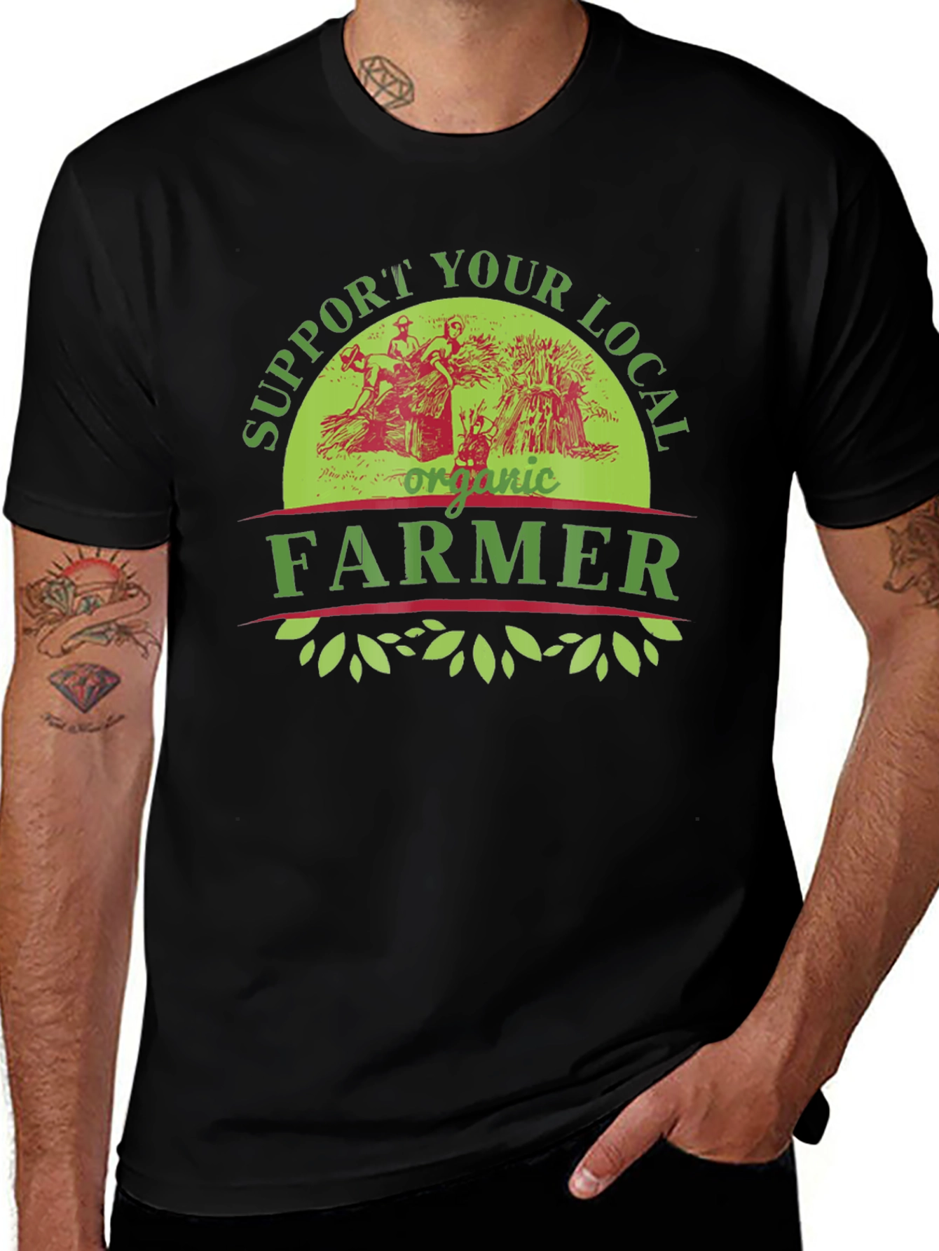 Support Your Local Organic Farmer Graphic T-Shirt