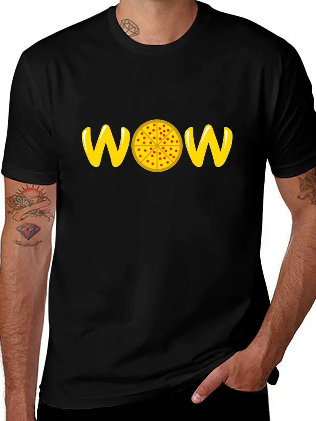WOW Pizza Graphic Tee - Fun & Stylish!