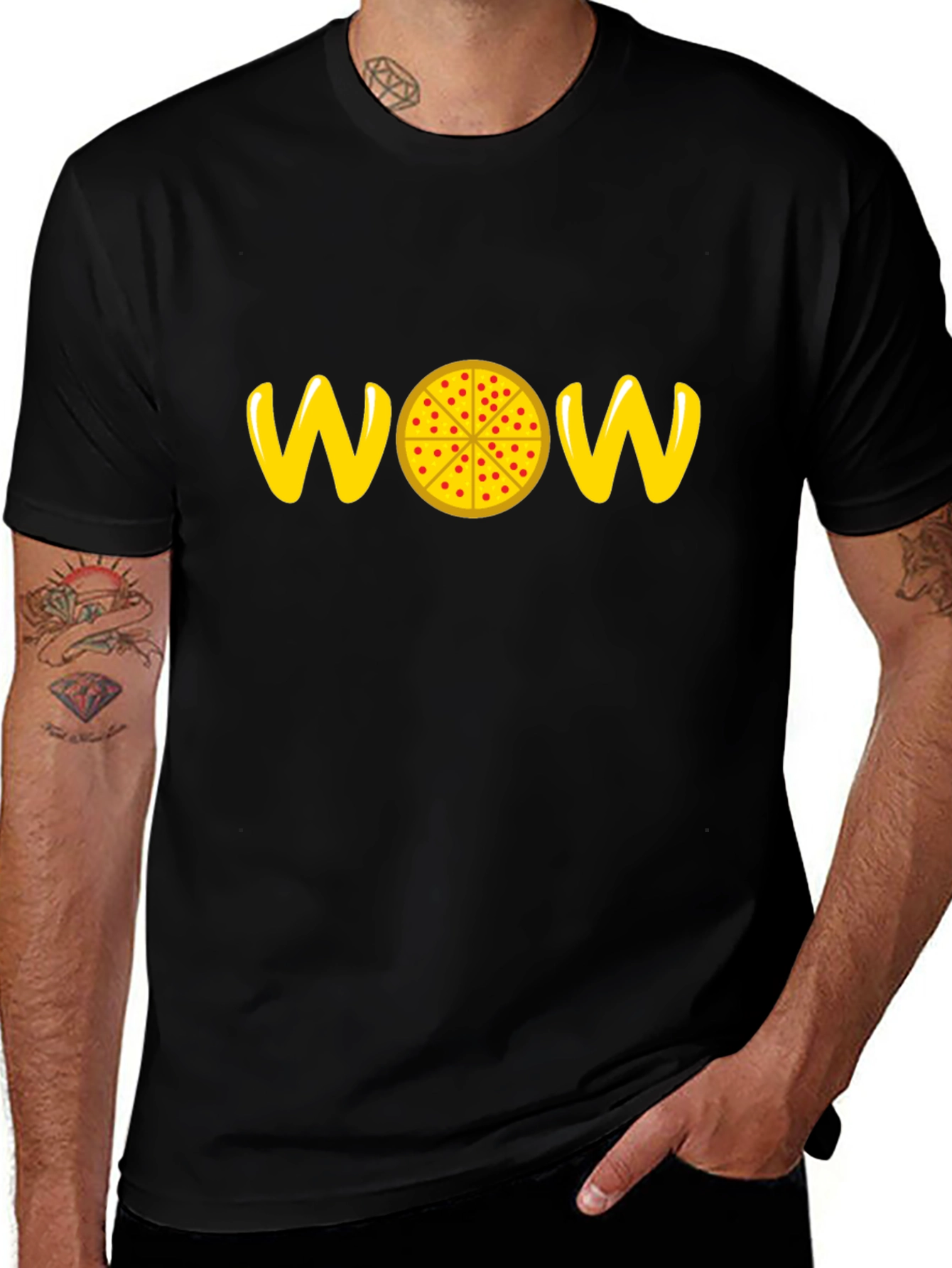 WOW Pizza Graphic Tee - Fun & Stylish!