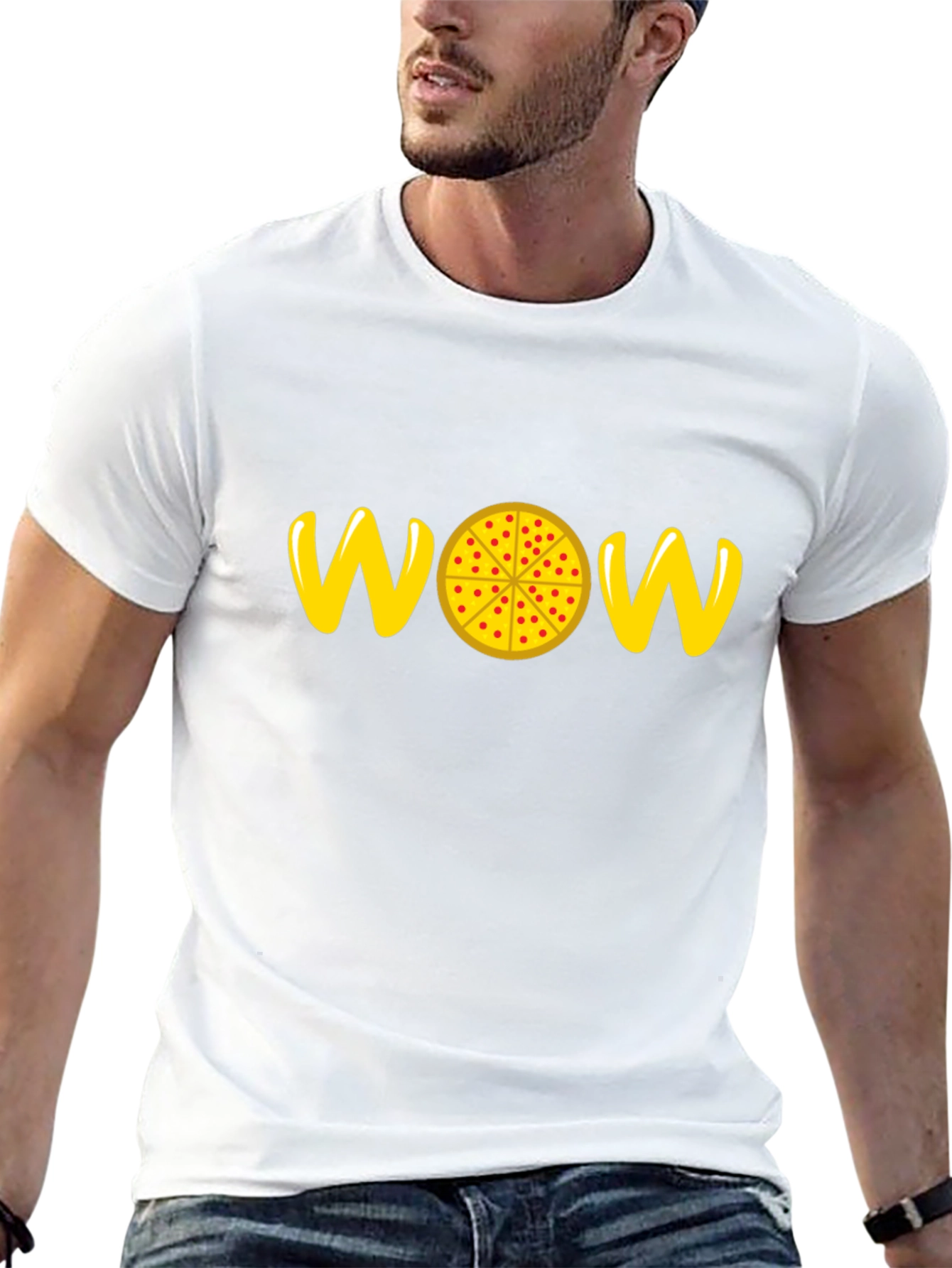 WOW Pizza Graphic Tee - Fun & Stylish!