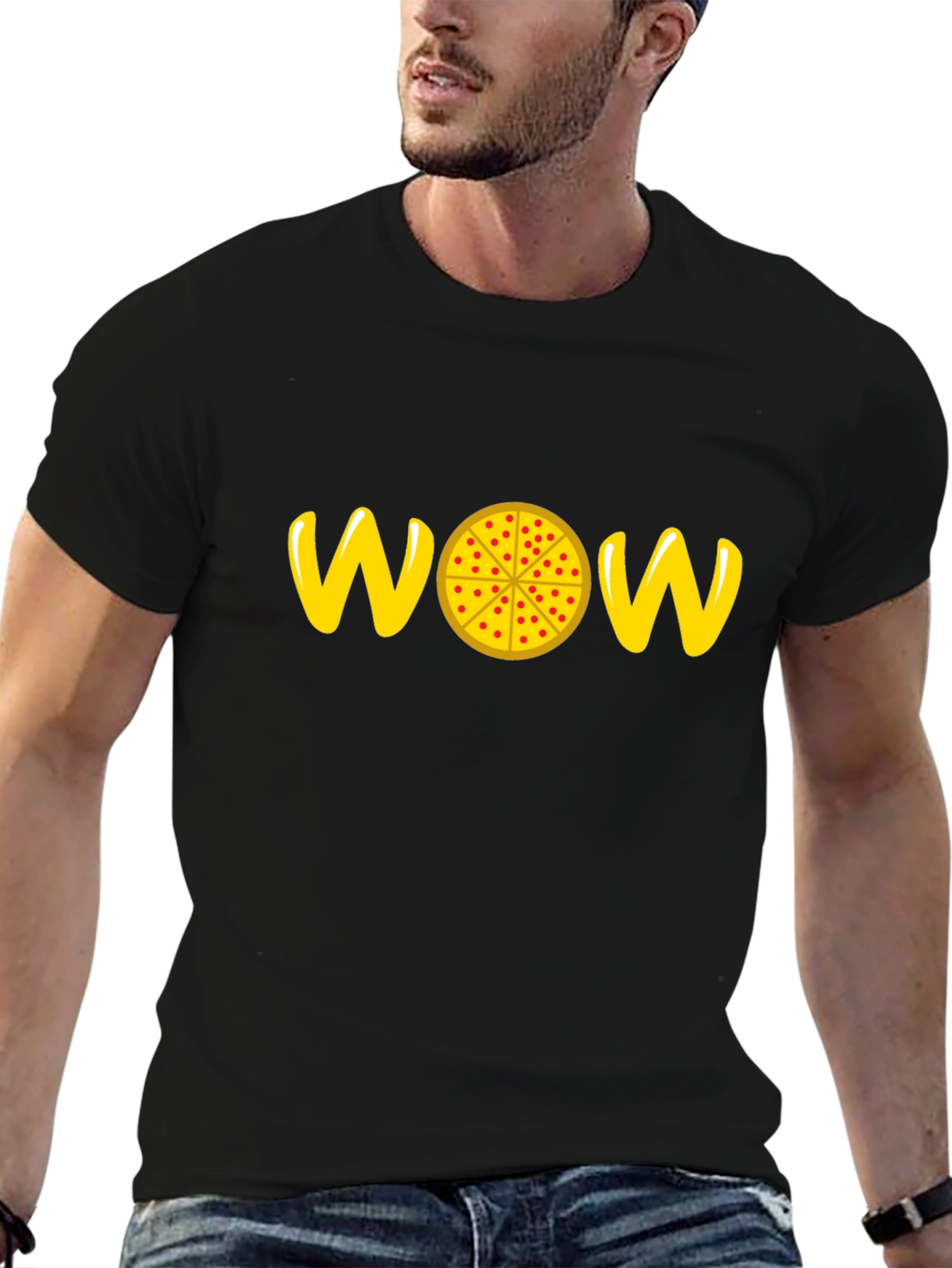 WOW Pizza Graphic Tee - Fun & Stylish!