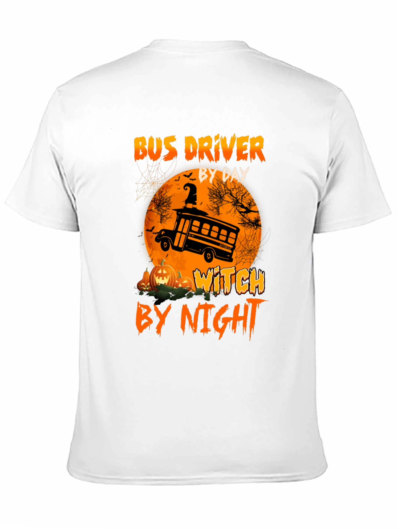 Bus Driver By Day Witch By Night Halloween T-Shirt