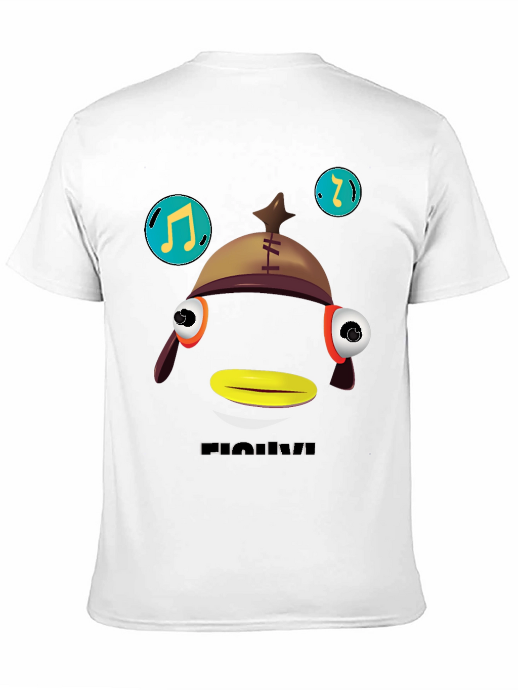 Funny Fish Head T-Shirt - Black Cotton Tee