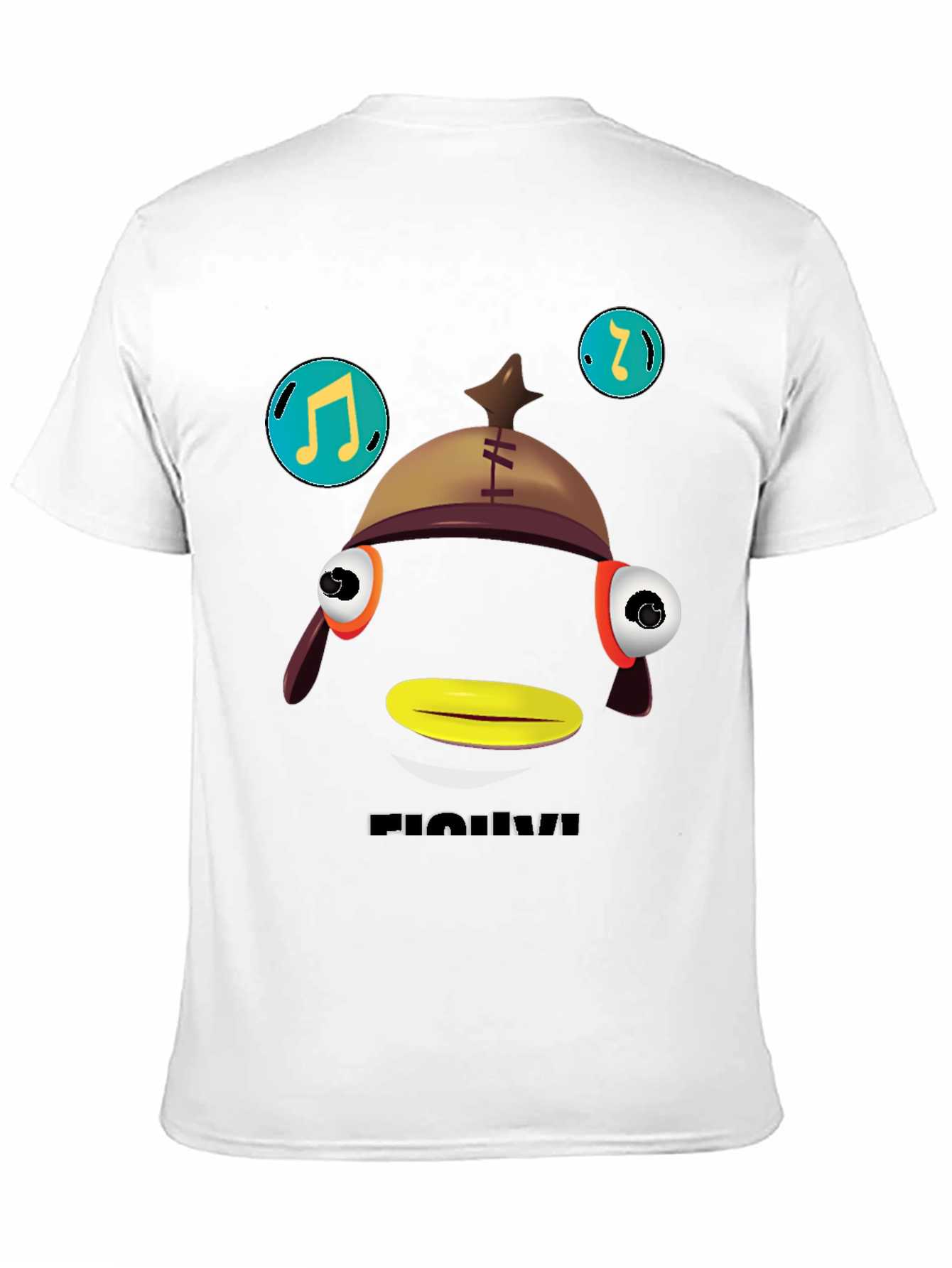 Funny Fish Head T-Shirt - Black Cotton Tee