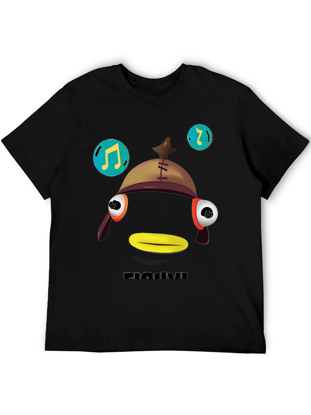 Funny Fish Head T-Shirt - Black Cotton Tee
