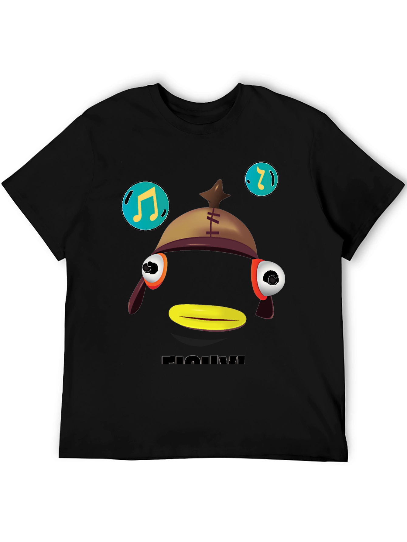 Funny Fish Head T-Shirt - Black Cotton Tee