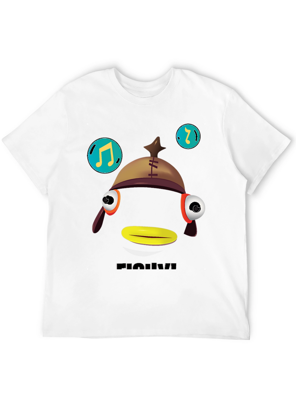 Funny Fish Head T-Shirt - Black Cotton Tee