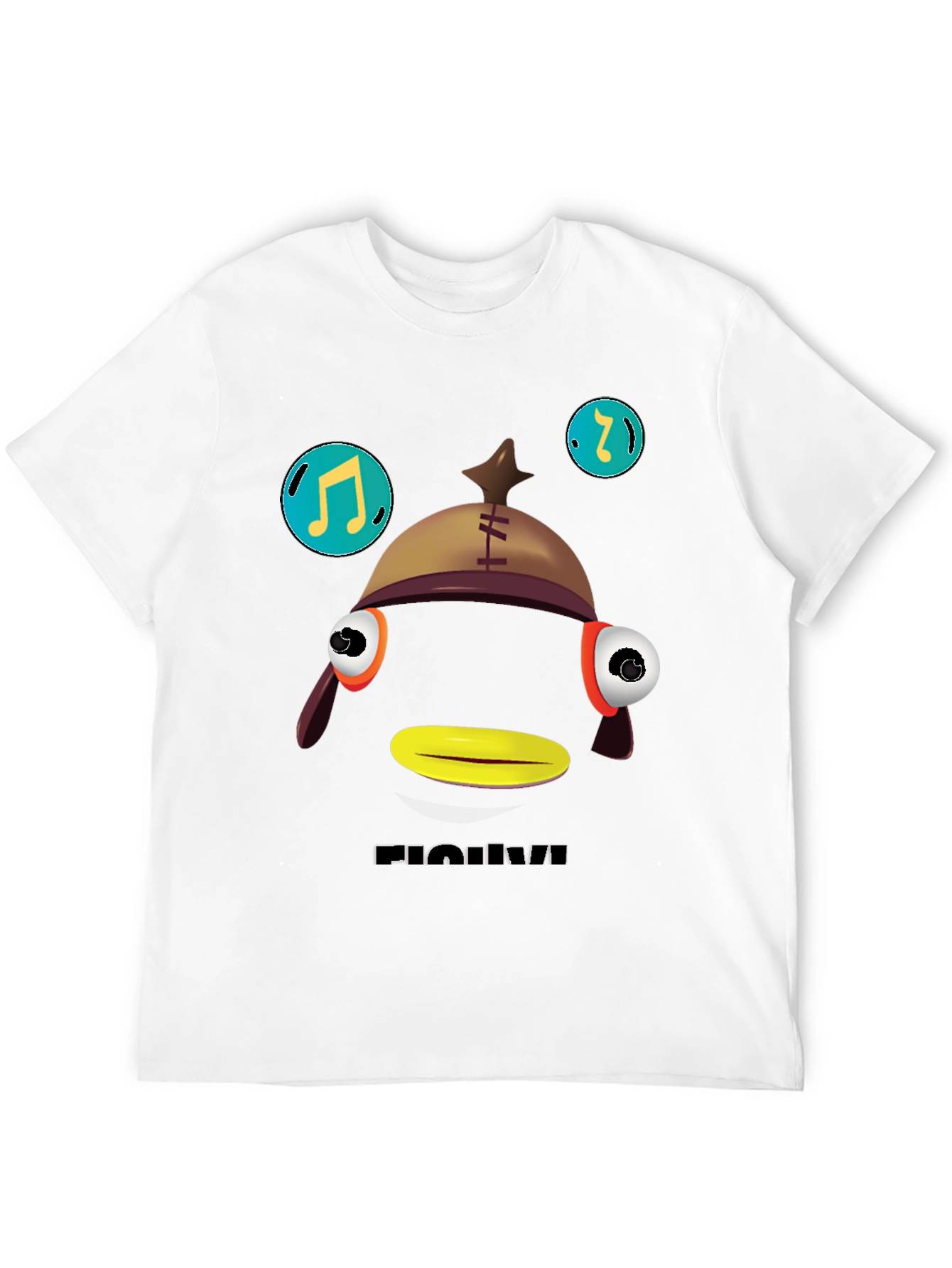 Funny Fish Head T-Shirt - Black Cotton Tee