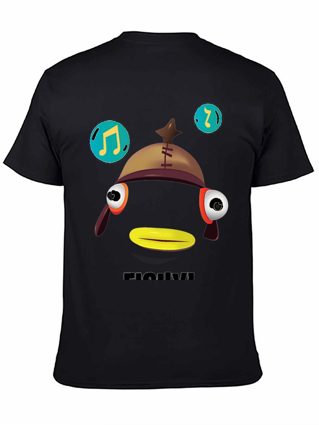 Funny Fish Head T-Shirt - Black Cotton Tee