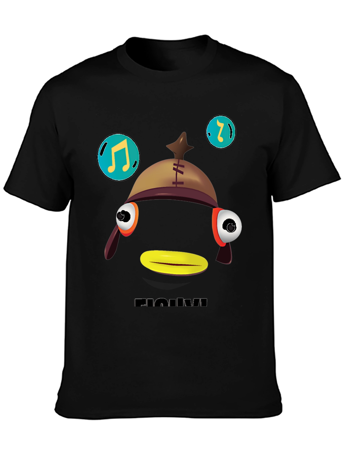 Funny Fish Head T-Shirt - Black Cotton Tee